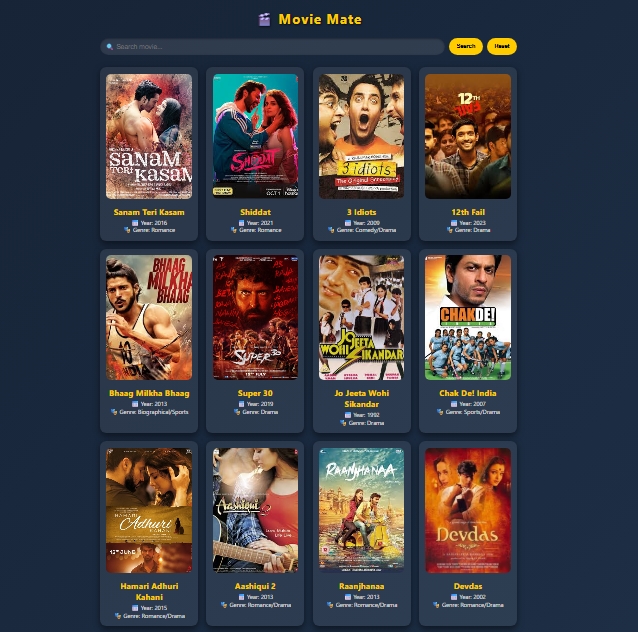 Movie Mate Web App